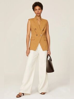 Veronica Beard Amika Vest Camel Women’s Size 4